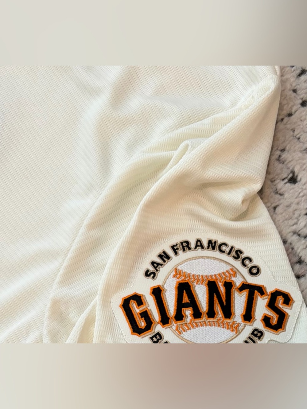 Nike San Francisco Giants Cream Buster Posey #28 Baseball MLB Jersey Men's Sz: M - Picture 7 of 9